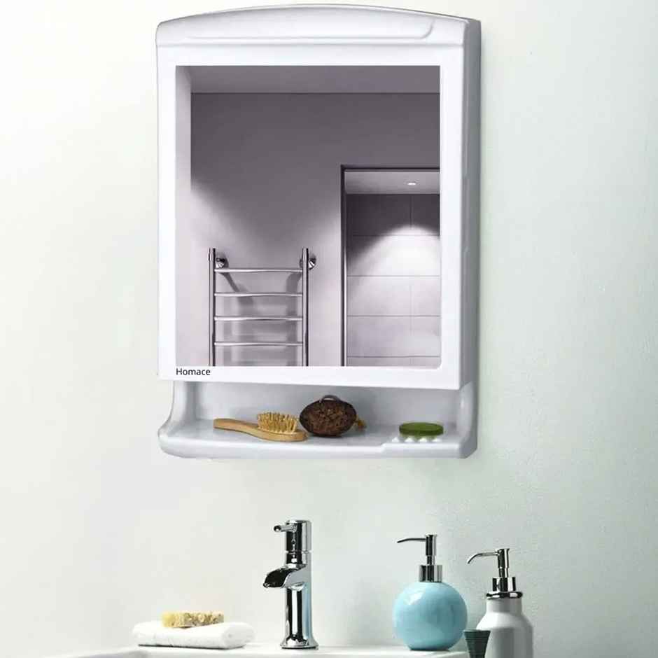 Cipla Plast Pride Plastic Bathroom Mirror Cabinet White
