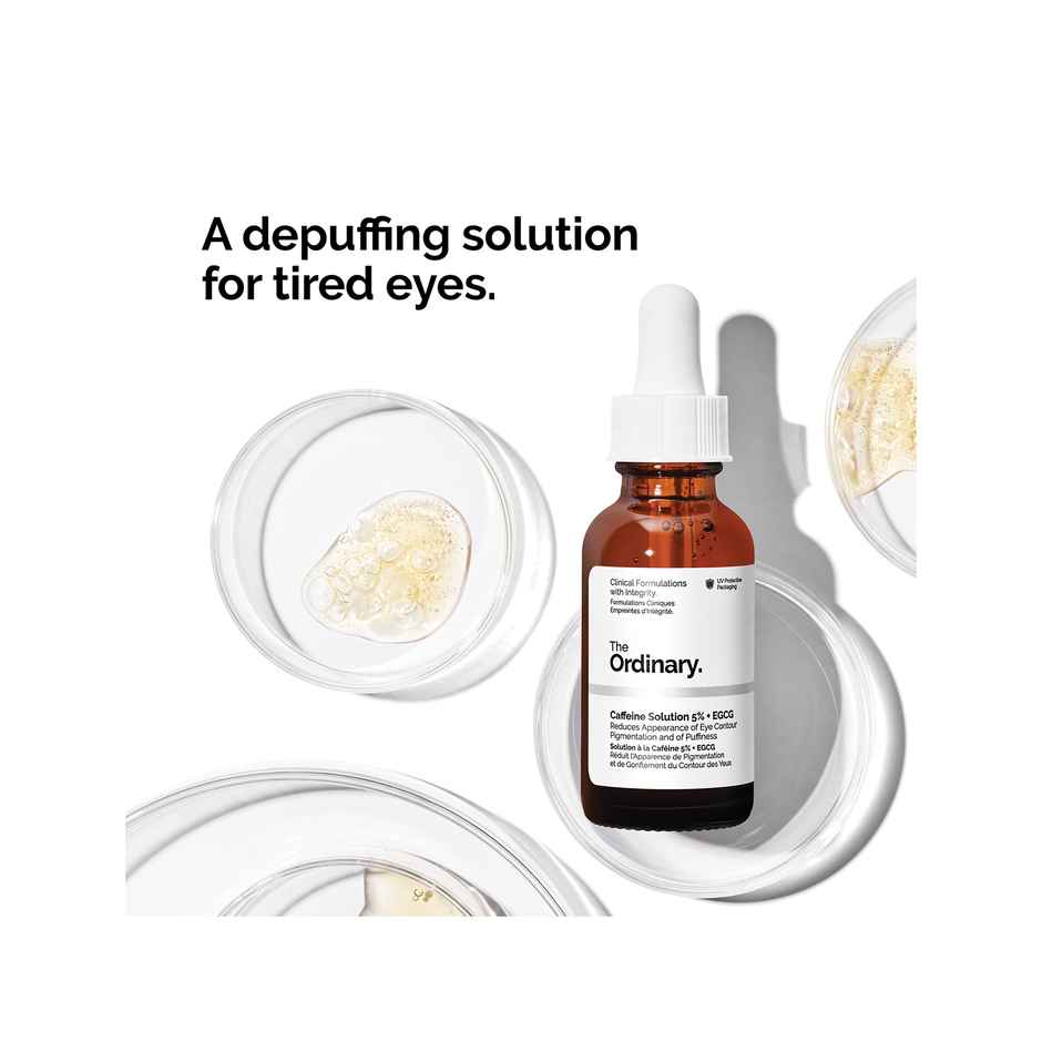 The Ordinary Caffeine Solution 5% + Egcg (30ml) & The Ordinary Glycolic Acid 7% Toning Solution (240ml) Combo