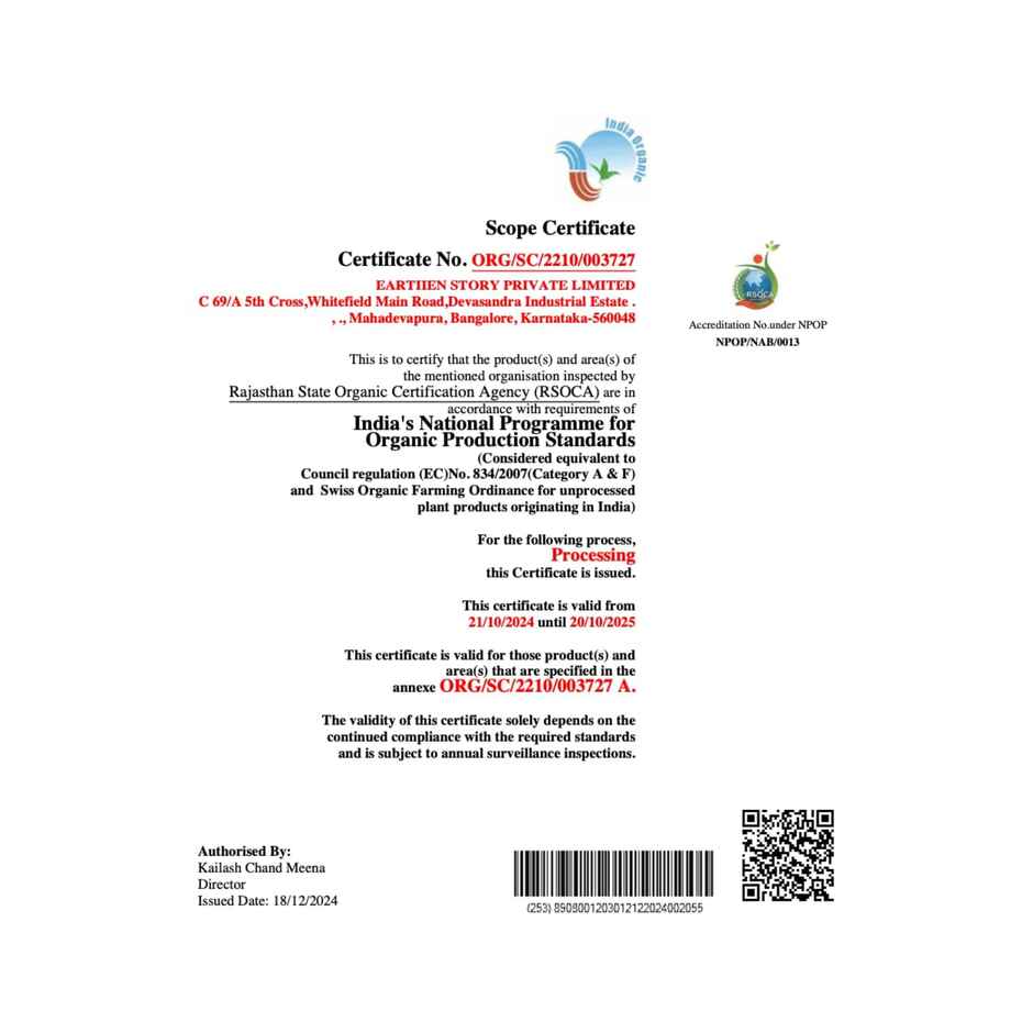 Earthen Story Organic Jowar Atta