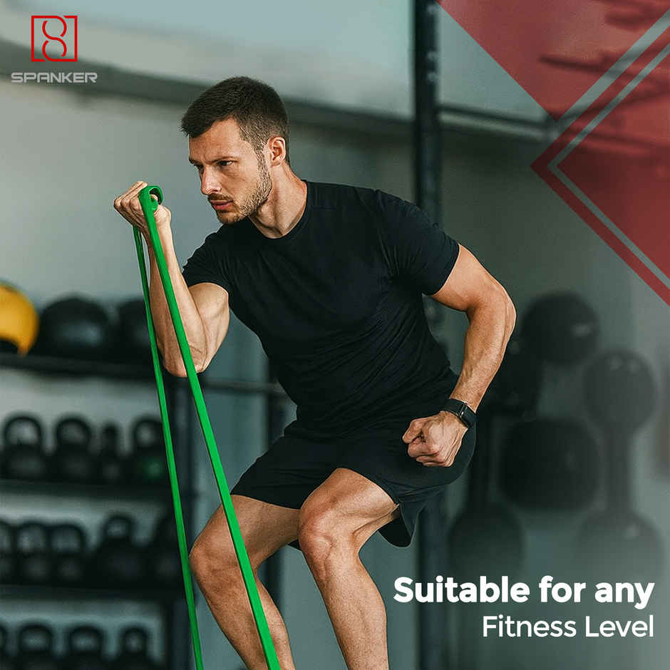 Spanker Sports 45mm Natural Rubber Resistance Band for Fitness, Yoga & Strength Training