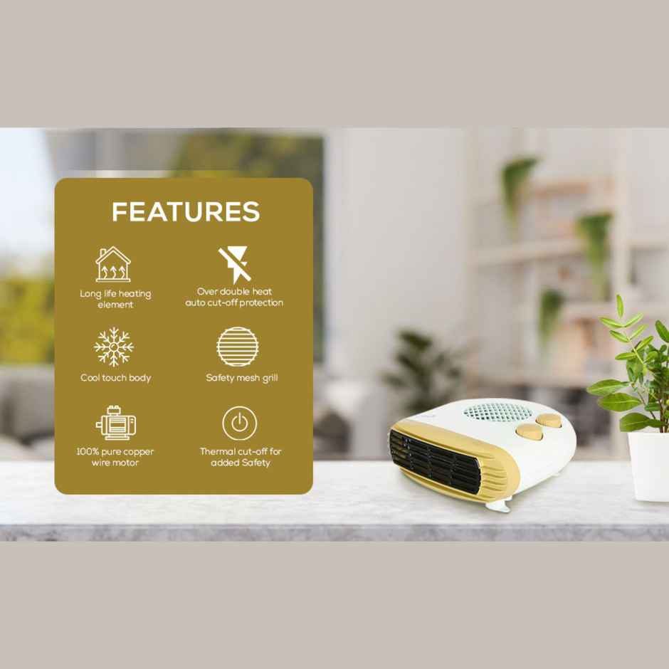 Orpat OEH-1260 2000-Watt Fan Heater (Grey)