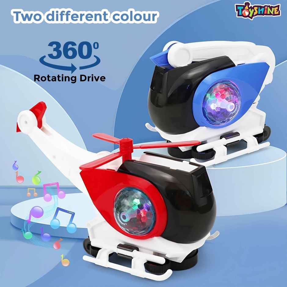 Toyshine Rc Helicopter Toy With 3D Lights and Sound | For Kids of 3+ Years Old