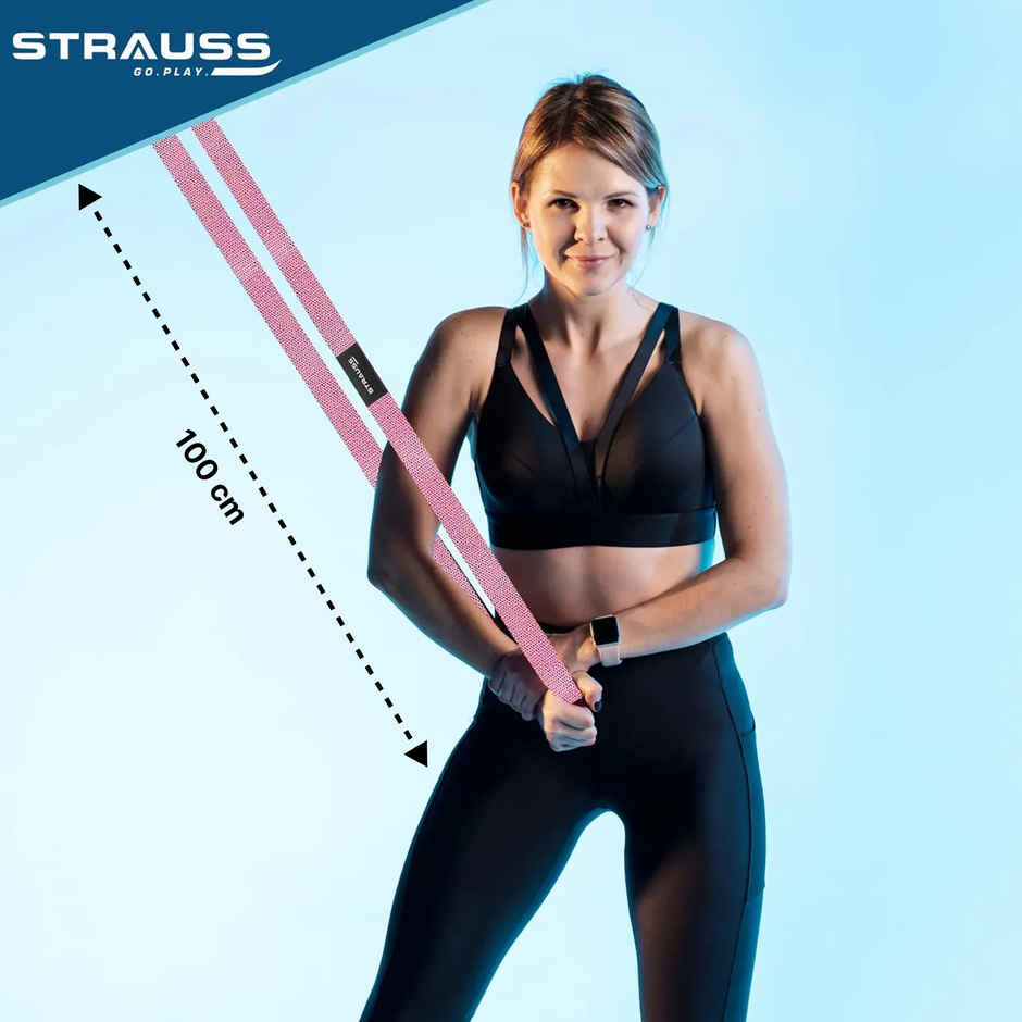 Strauss Premium Fabric Pull up Resistance Bands, (Set of 3)