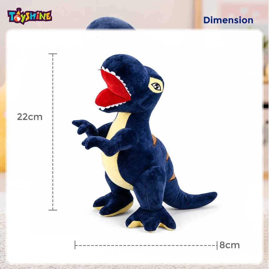 Spanker 22 Cm Dinosaur Plush Toy | Blue | Cute Toy for Kids