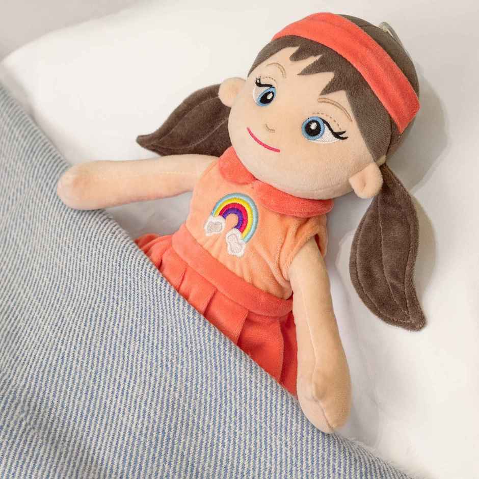 Mirada 38Cm Doll With Rainbow - Peach