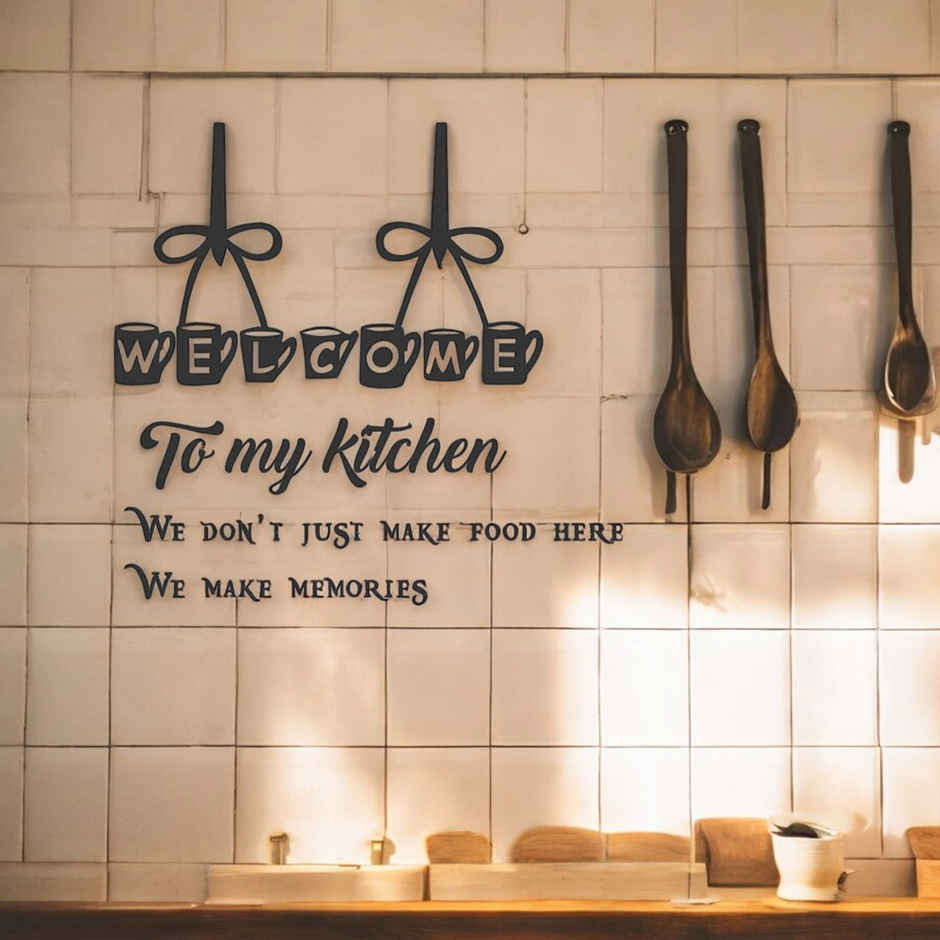 Wollzo 60 cm Welcome To My Kitchen Removable Sticker