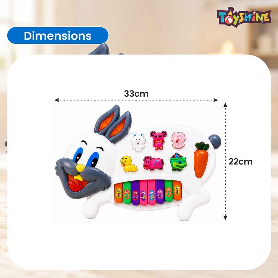 Toyshine Rabbits Musical Piano Musical Toy (Multicolor)