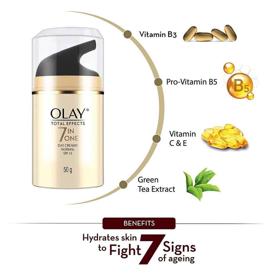 Olay Day Cream | Total Effects 7 In 1 Anti Ageing Moisturiser | SPF 15