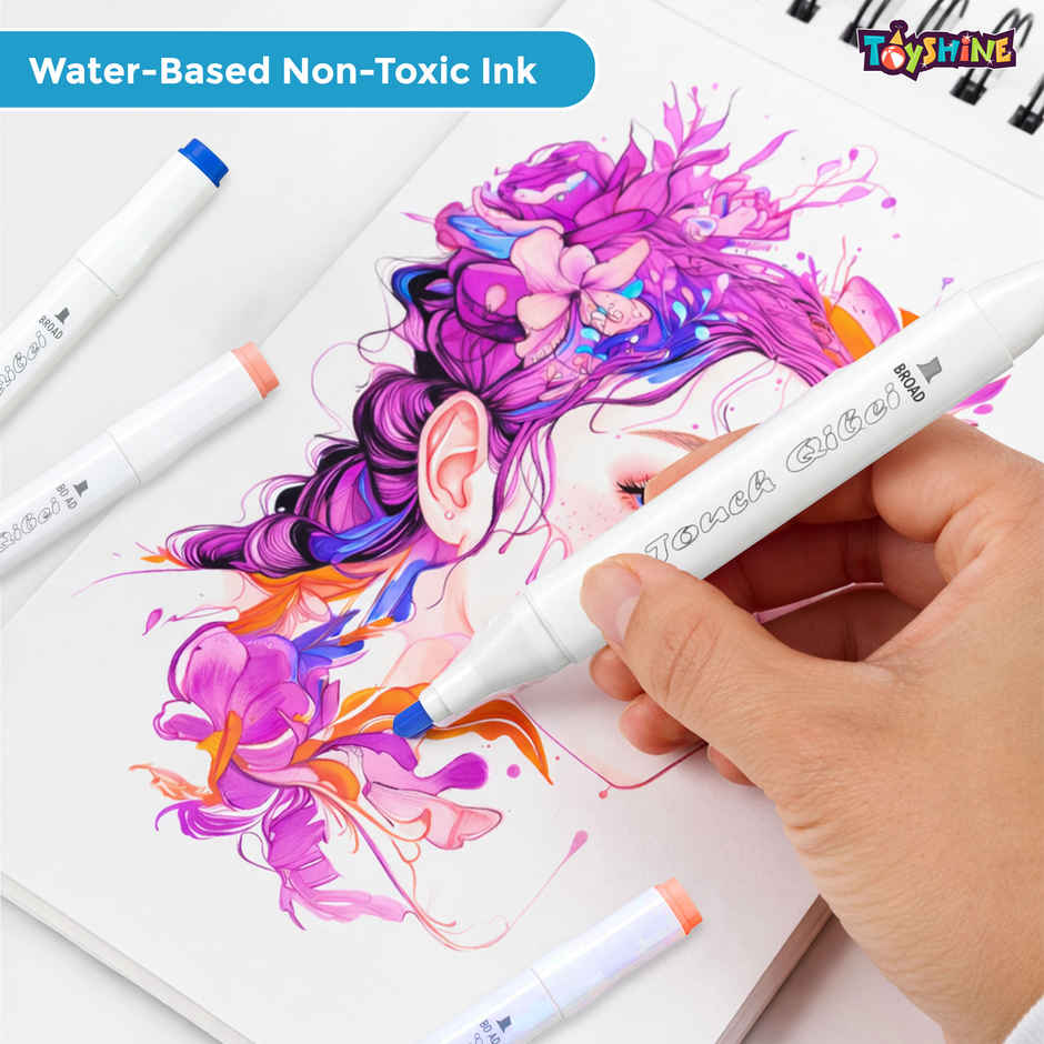 Toyshine Twin Tip Marker Pens Set Dual Tip Colour Markers
