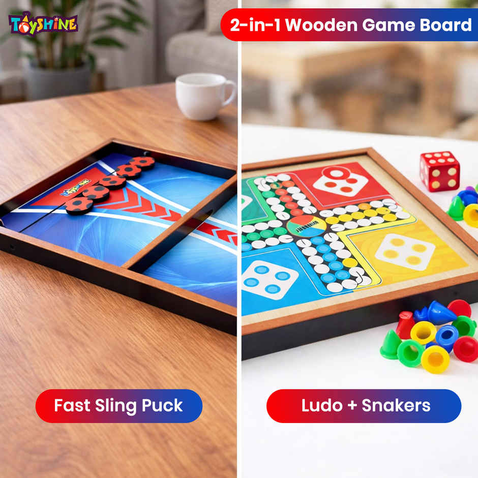 Toyshine Anti-Slip Design Fast Sling Puck Board Game 58 cm | 4 - 10 Years