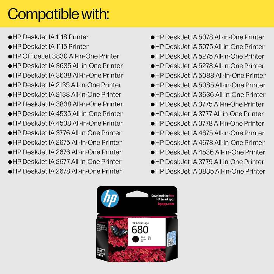 HP 680 Original Ink Advantage Cartridge - Black