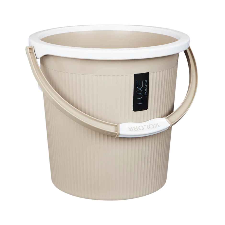 Kolorr Luxe Bucket | (Bucket 25L X 1) - Sand Stone | Bathroom Bucket | Strong Bathroom Bucket