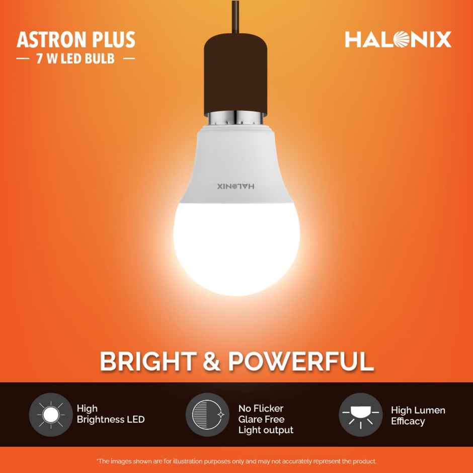 Halonix 7W White Led Bulb | B22 Base Holder