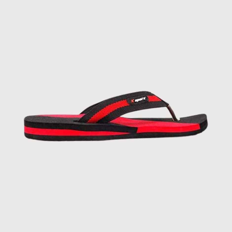 Sparx Fabricated Slipper Sfg 14 Black-Red For Men Size-9