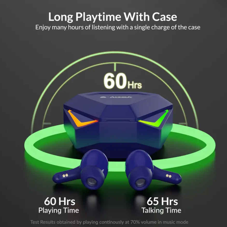 Aroma NB138 Bound - 60 Hours Playback | TWS | ANC with 32dB Noise Cancellation | Blue