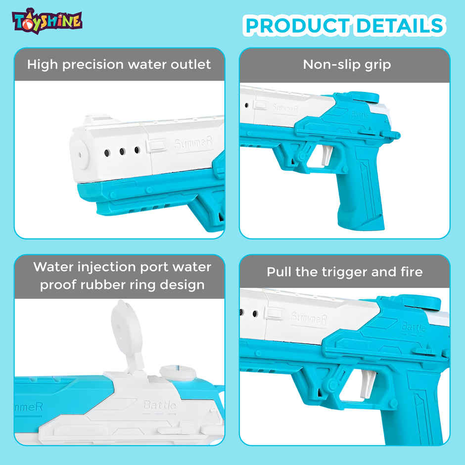 Rechargeable Fierce Water Gun | 60ml Tank | Holi Special | Powerful Squirt Toy | Toyshine