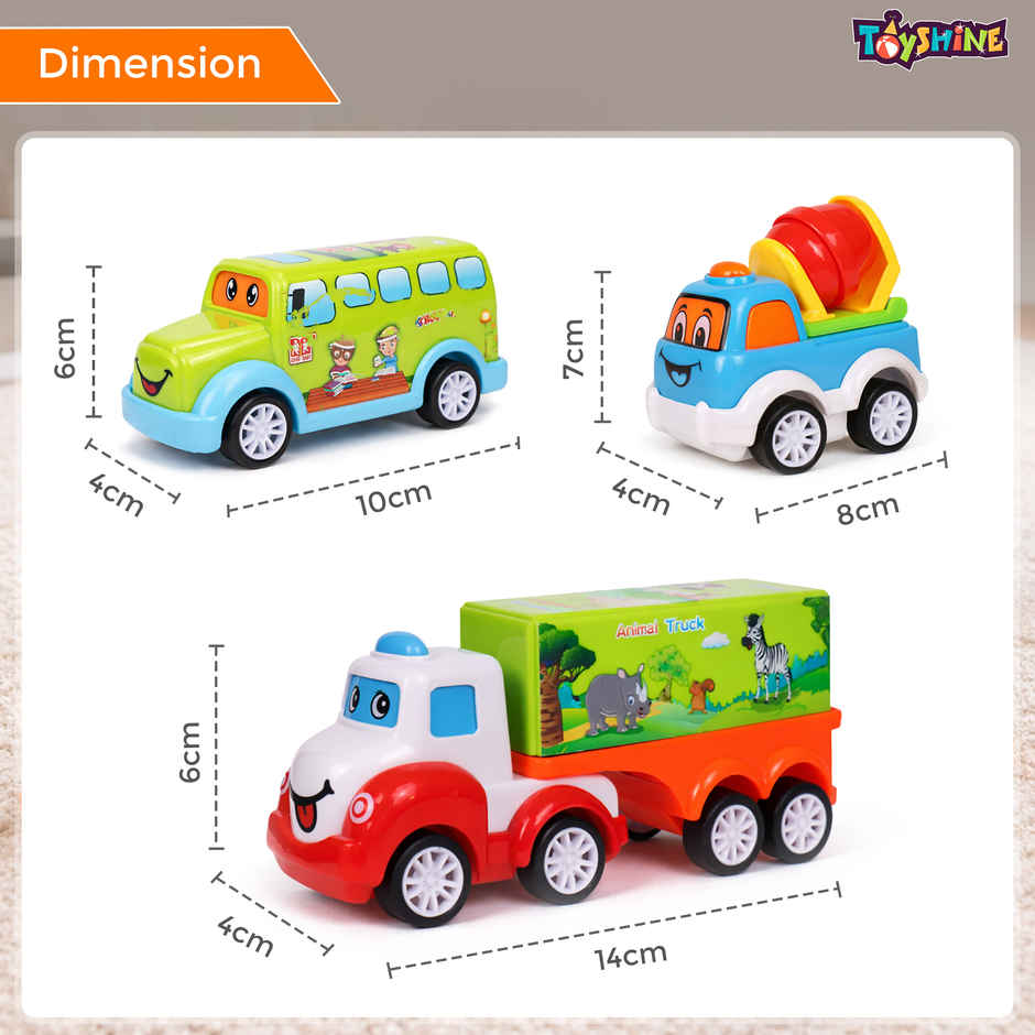 Toyshine Friction-Powered Multicolor Automobile for Kids