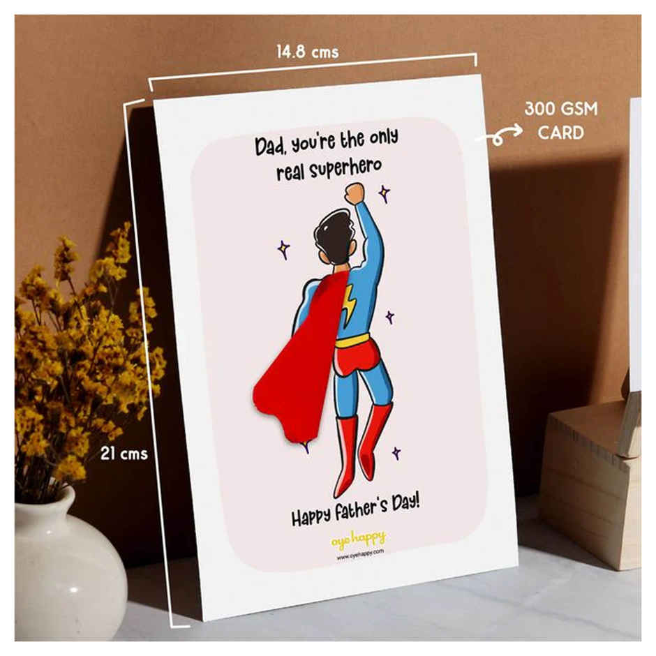 Oye Happy Superdad Cape Card