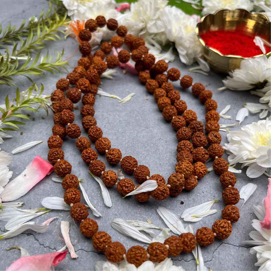 Original Rudraksha Puja Mala | 8 mm | ServDharm