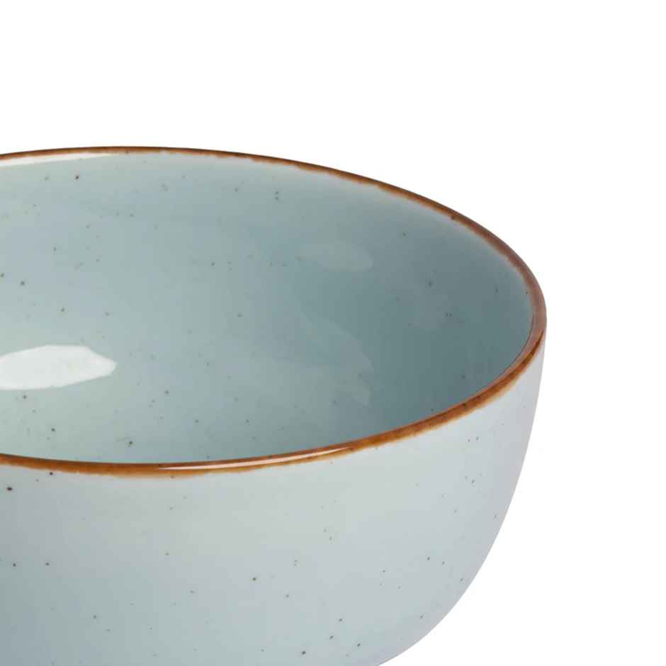 BAY6 Minto Series Round Melamine Serving Bowl -5.5"-Blue Speckle -Set of 2