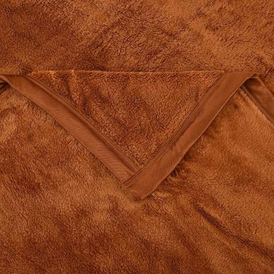 Florida Flannel Blanket for All Season Warm and Super Soft for Double Bed 300 GSM Cinnamon