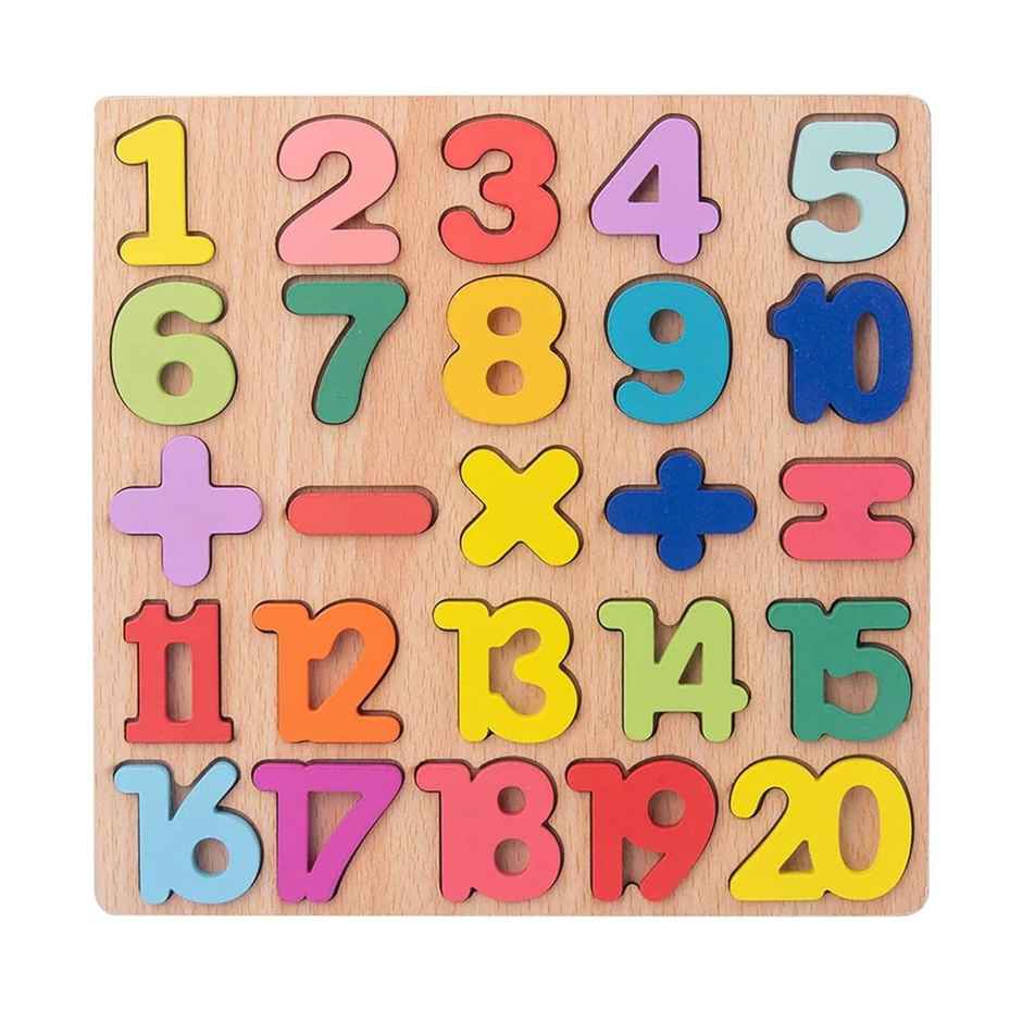 Kidology Wooden Puzzles for Toddlers Kids | Number Puzzle | Colour Matching Puzzles Board