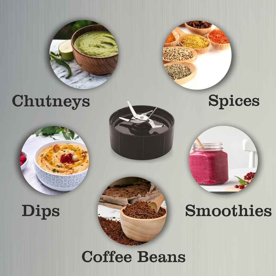 NUTRIPRO Nutri Blender Juicer Mixer Grinder 500W- 2 Jars & 1 Blade | Silver