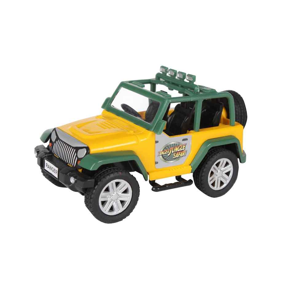 Centy Ranger Jungle Safari Pull Back Toy Off Roader Car for 3Y+ Green Colour