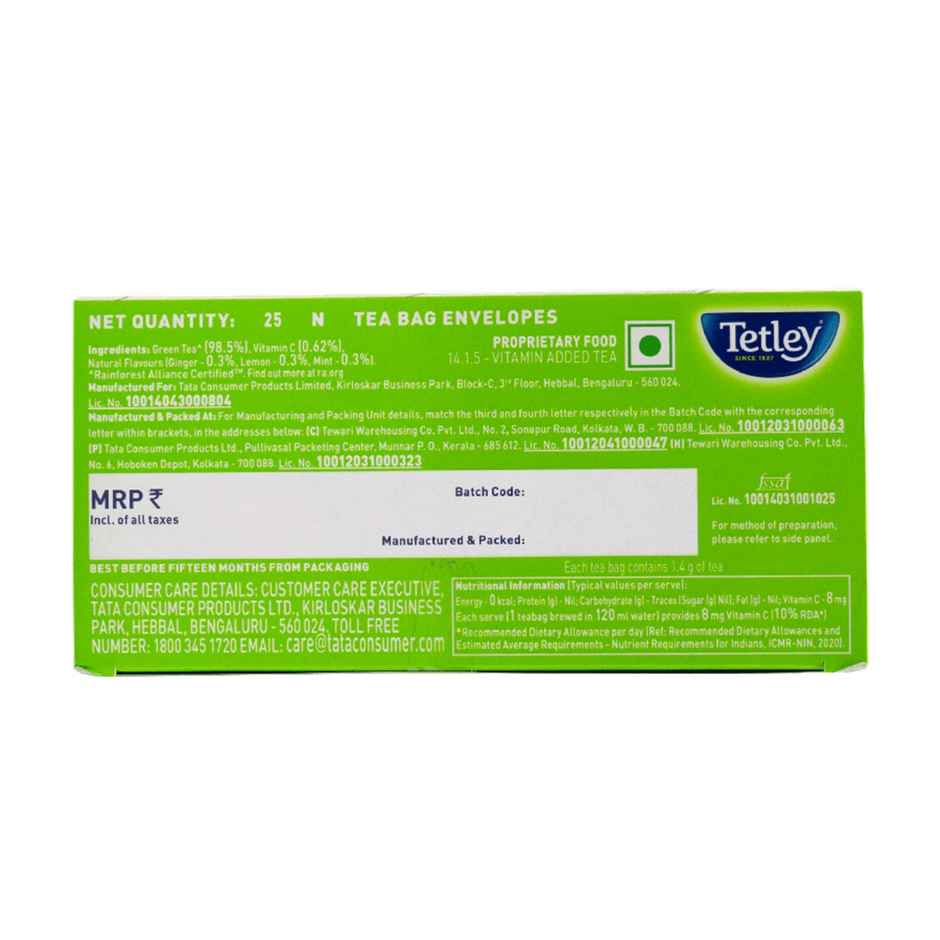 Tetley Ginger, Mint, And Lemon Green Tea