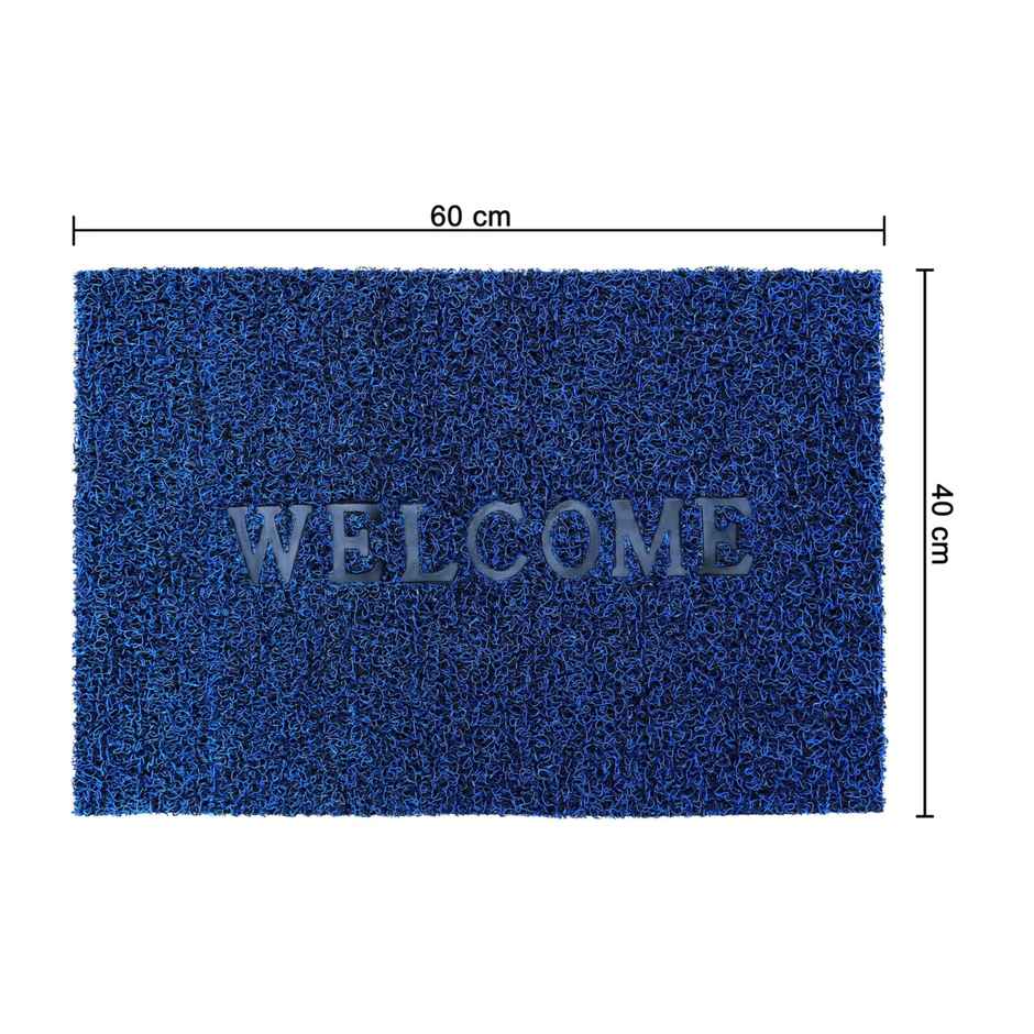 Homeharmony Grass Blue Welcome Door Mat, (60x40Cm)