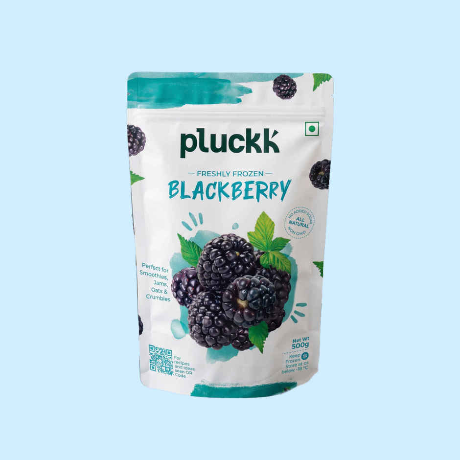 Pluckk Fresh Frozen Blackberry Natural No Added Sugar Non Gmo High Fiber Vitamin Rich Snack