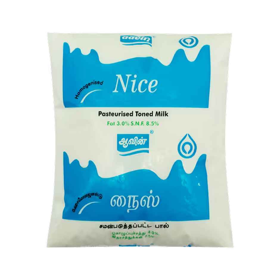 Aavin Nice Toned Fresh Milk | Pouch