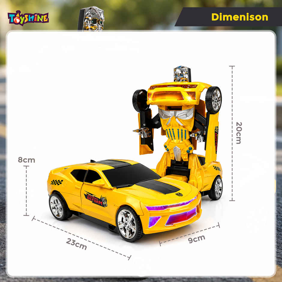Toyshine 2-In-1 Auto Transforming Auto Robots Action Vehicle Toy