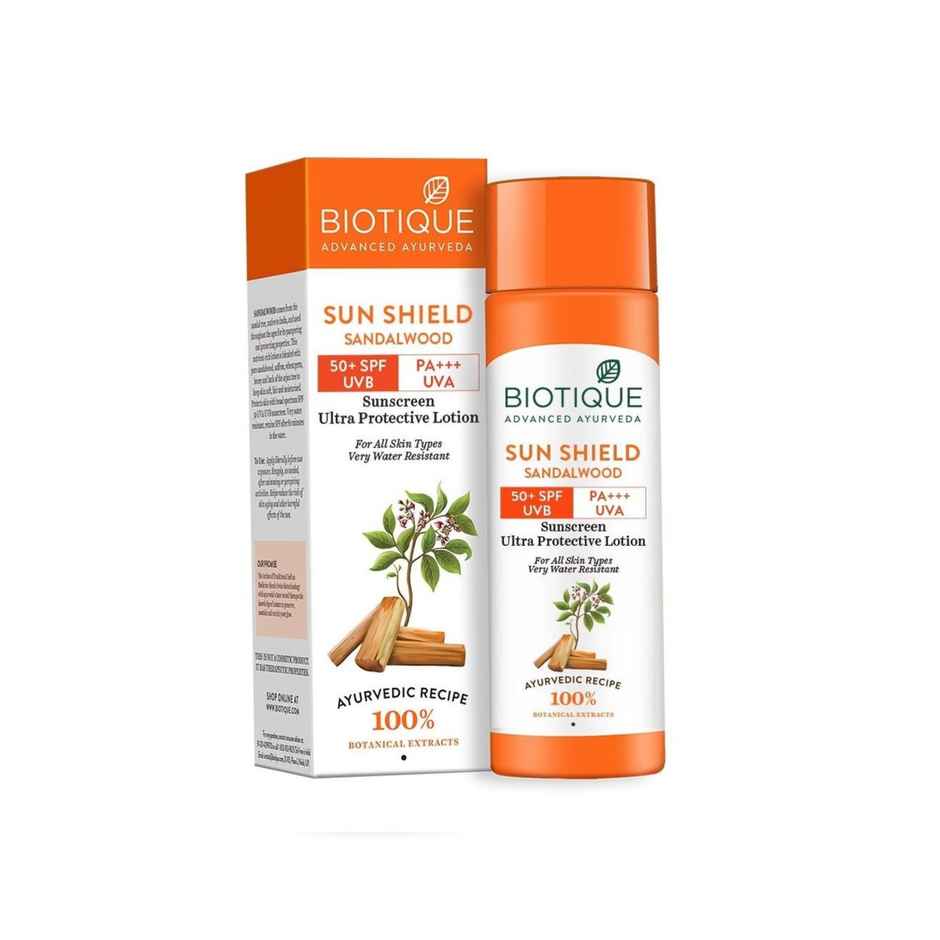 Biotique Sun Shield Sandalwood 50+Spf Sunscreen Lotion