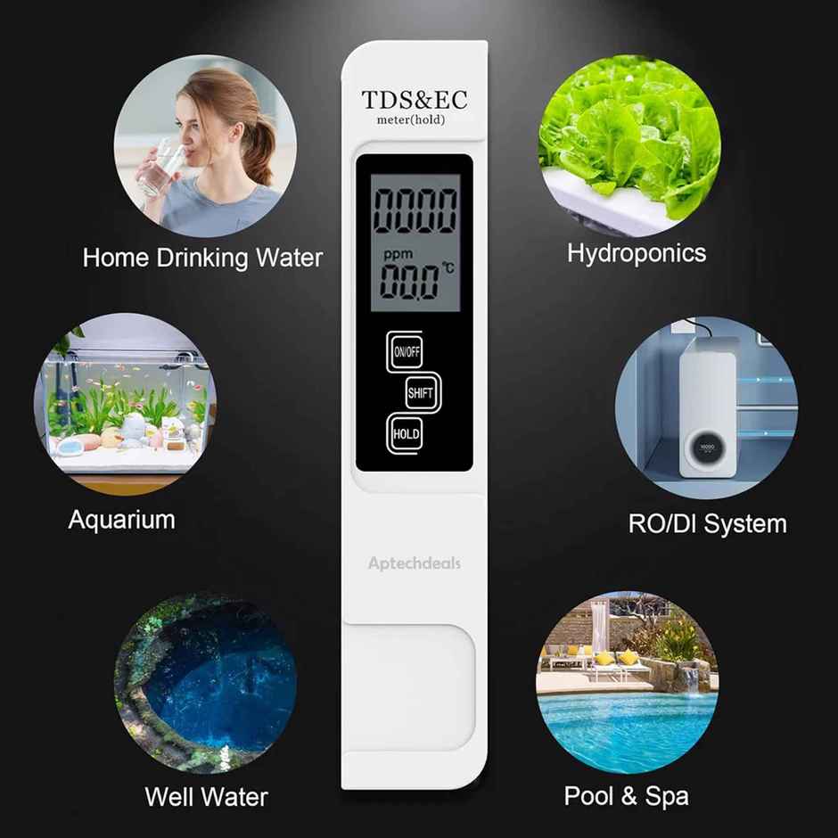 Aptechdeals Tds Meter/Digital Tds Meter With Temperature | Tds Ec