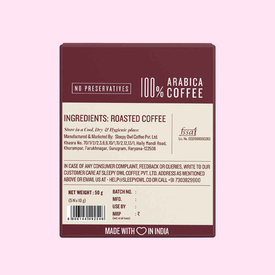 Sleepy Owl Dark Roast Coffee Dip Bags