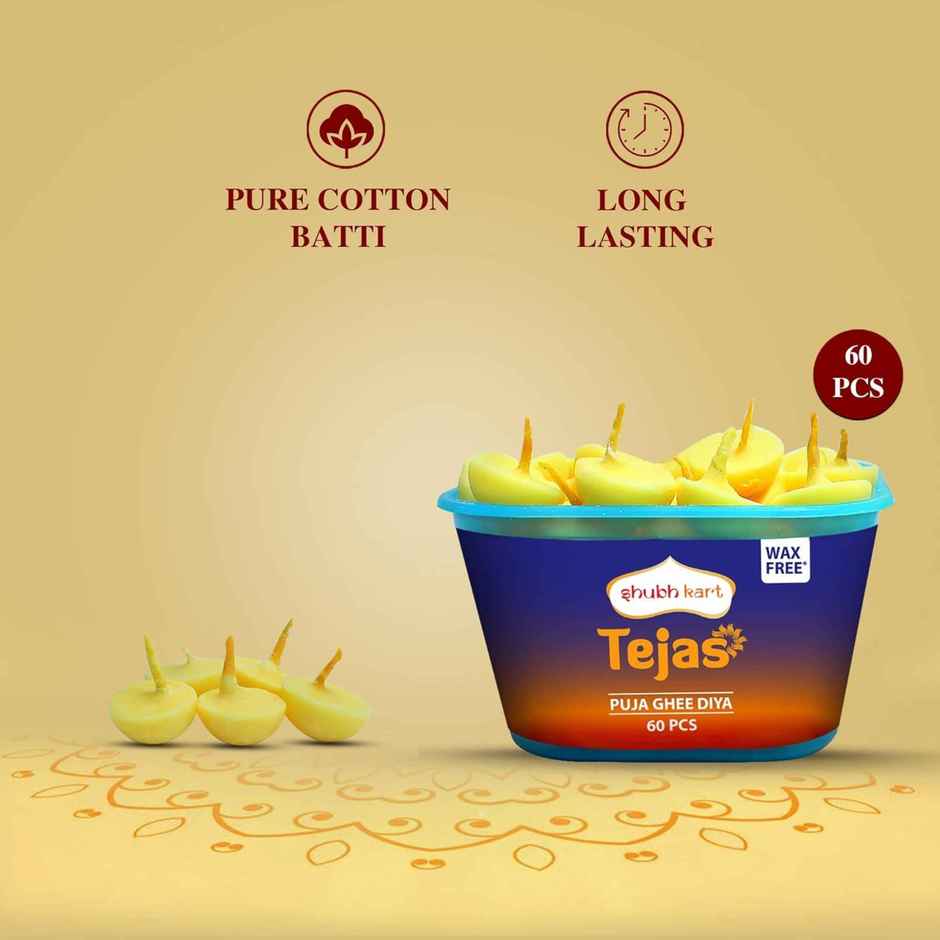 Shubhkart - Tejas Pure Ghee Wicks 60 N
