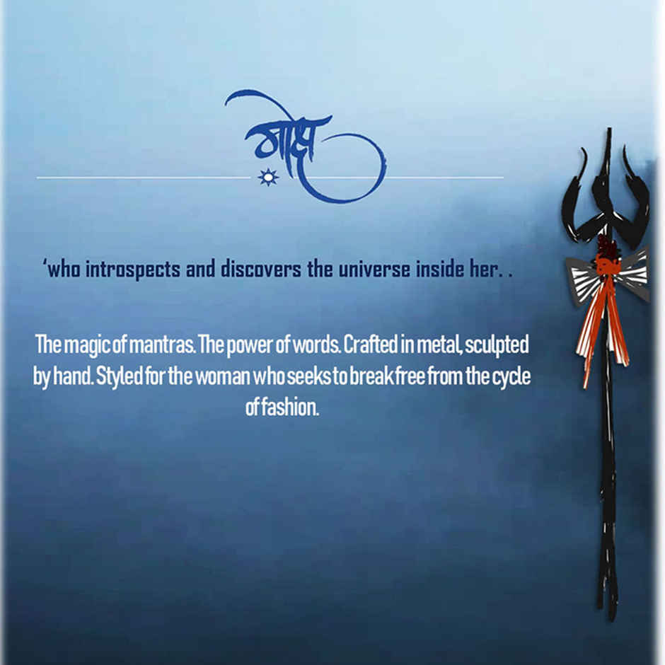 Voylla Moksha Damru Trishul Earrings