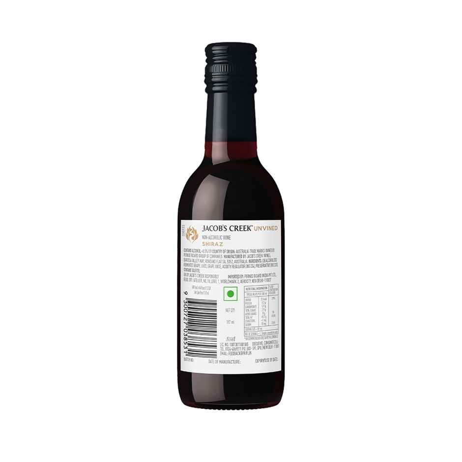 Jacob's Creek Unvined Shiraz Non-Alcoholic Red Wine