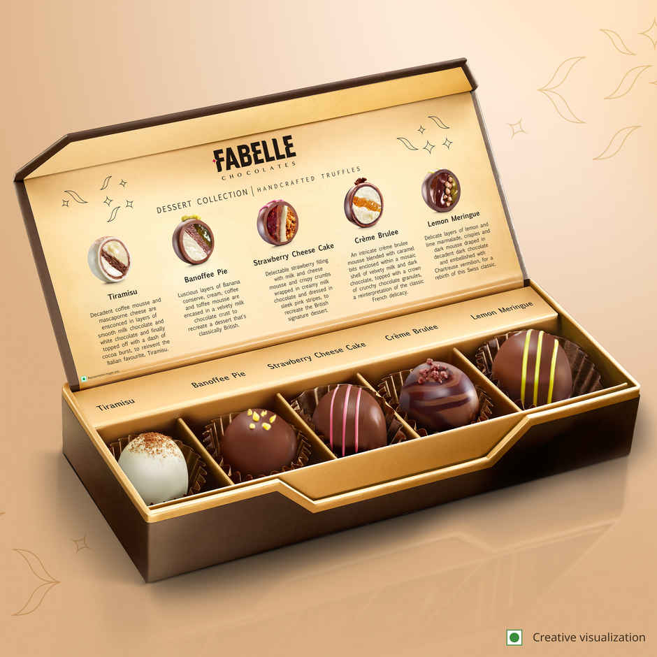 Fabelle Dessert Collection-5 Handcrafted Dessert Inspired Chocolate Truffles