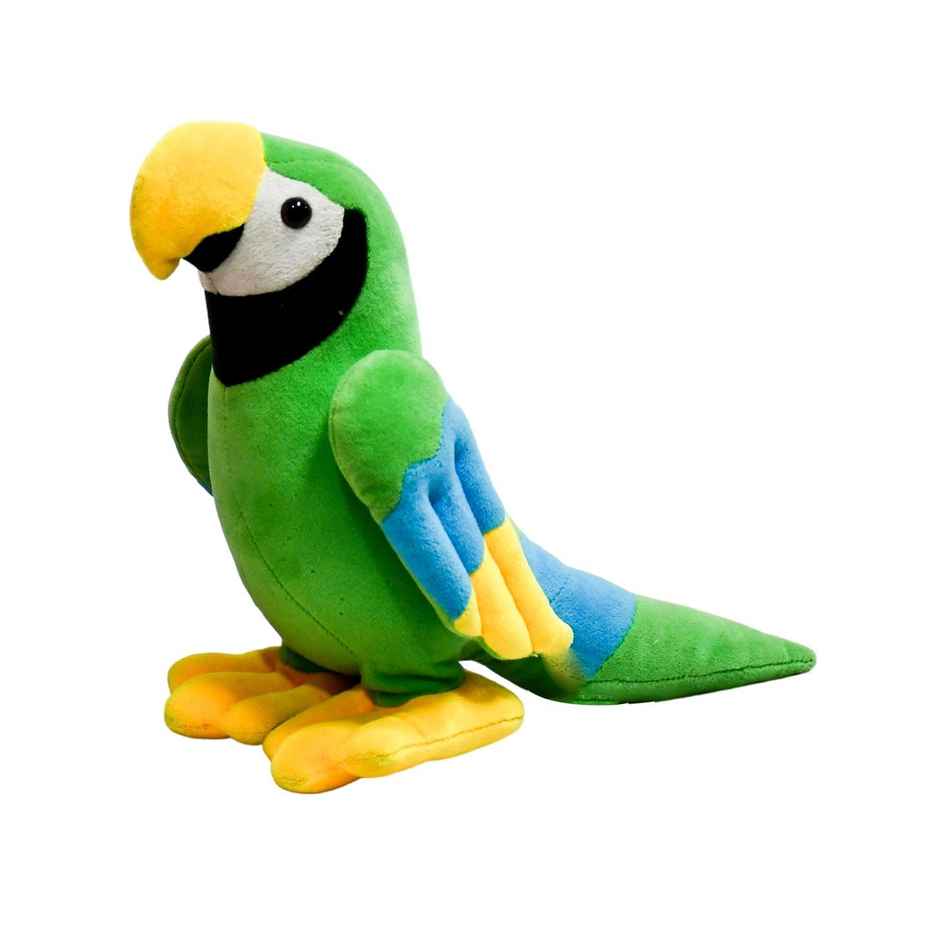 Mirada Green Parrot Soft Toy- 21Cm