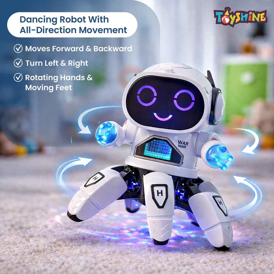 Toyshine Bot Pioneer Dancing Robot Toy For Boys & Girls | White