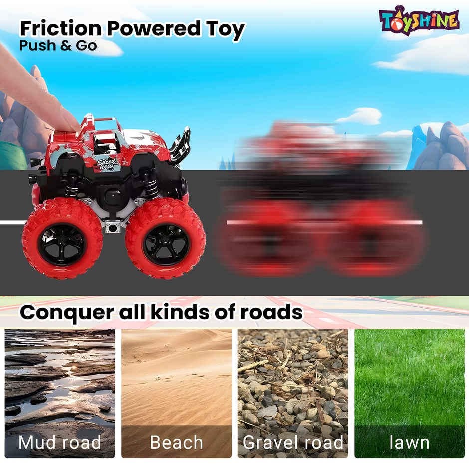 Toyshine Friction Rock Crawler Mini Toy Cars Assorted