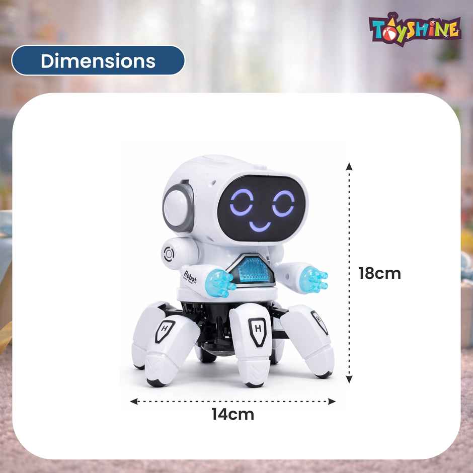 Toyshine Bot Pioneer Dancing Robot Toy For Boys & Girls | White