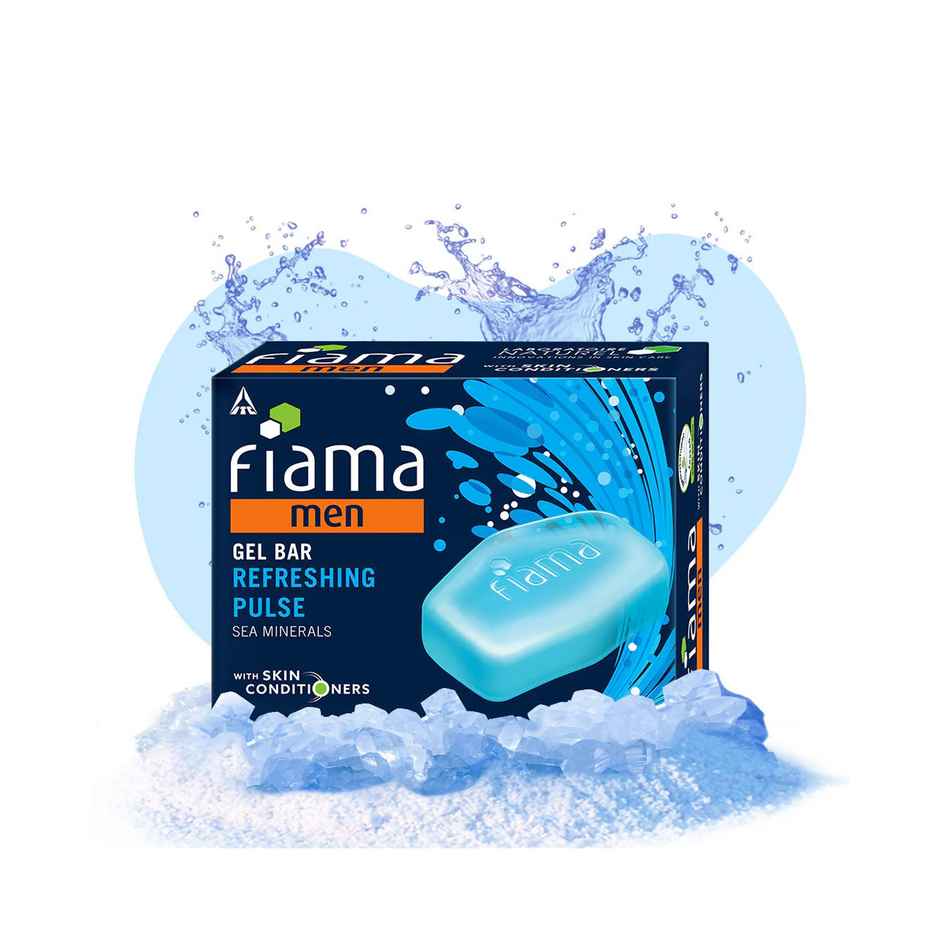 Fiama Men Refreshing Pulse Gel Bar With Sea Minerals With Skin Conditioner Soap
