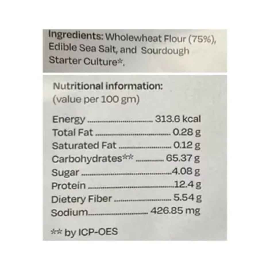 Brik Oven Whole Wheat Sourdough Bread