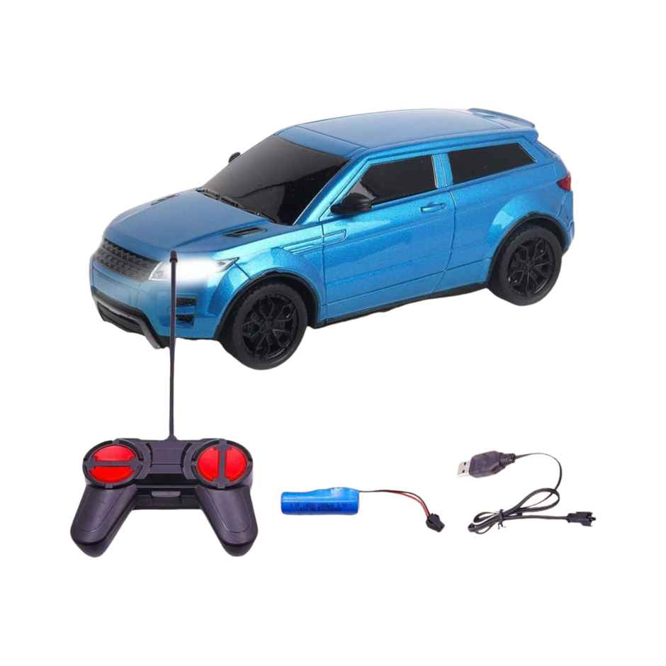 Wembley Rc Car High Speed Mini 1:24 Scale Usb Rechargeable Remote Control Car For Kids-Blue & Black