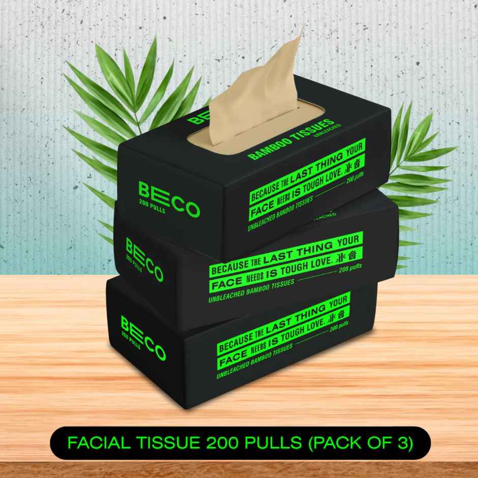 Beco Facial Tissue Box, 100 Pulls Each, Pack of 3