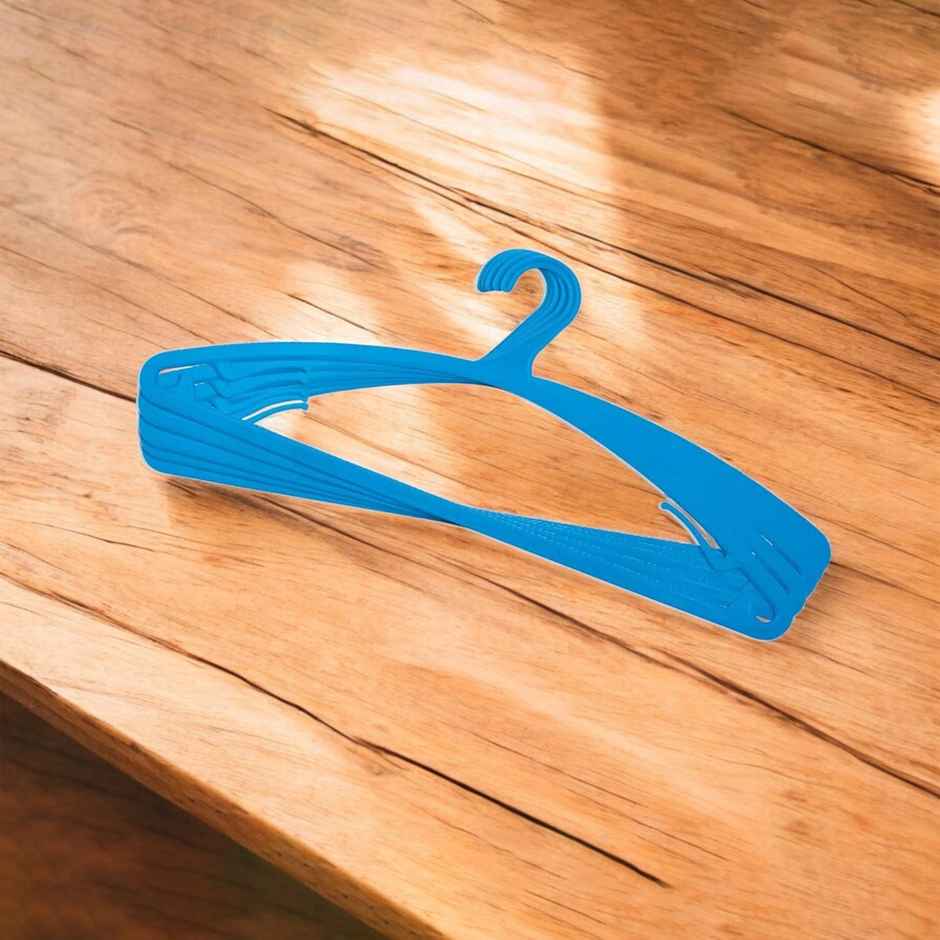 Happy To Hang 12 Piece Breeze Blu Polypropylene Hanger, Blue