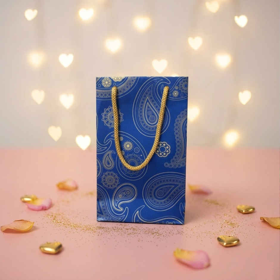 ABK Metallic Party Bag Single Gift Bag | 10.5 x 6.5 x 3 Inches | Colour May Vary
